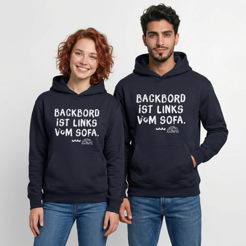 Oversized Heavyweight Unisex Hoodie – Backbord - Navy