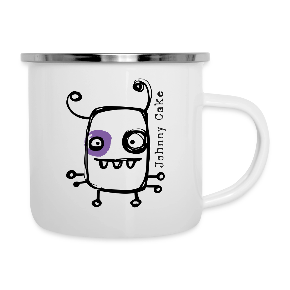 Smutjez, Johnny Cake – Maritime Emaille-Tasse für Freigeister - Weiß