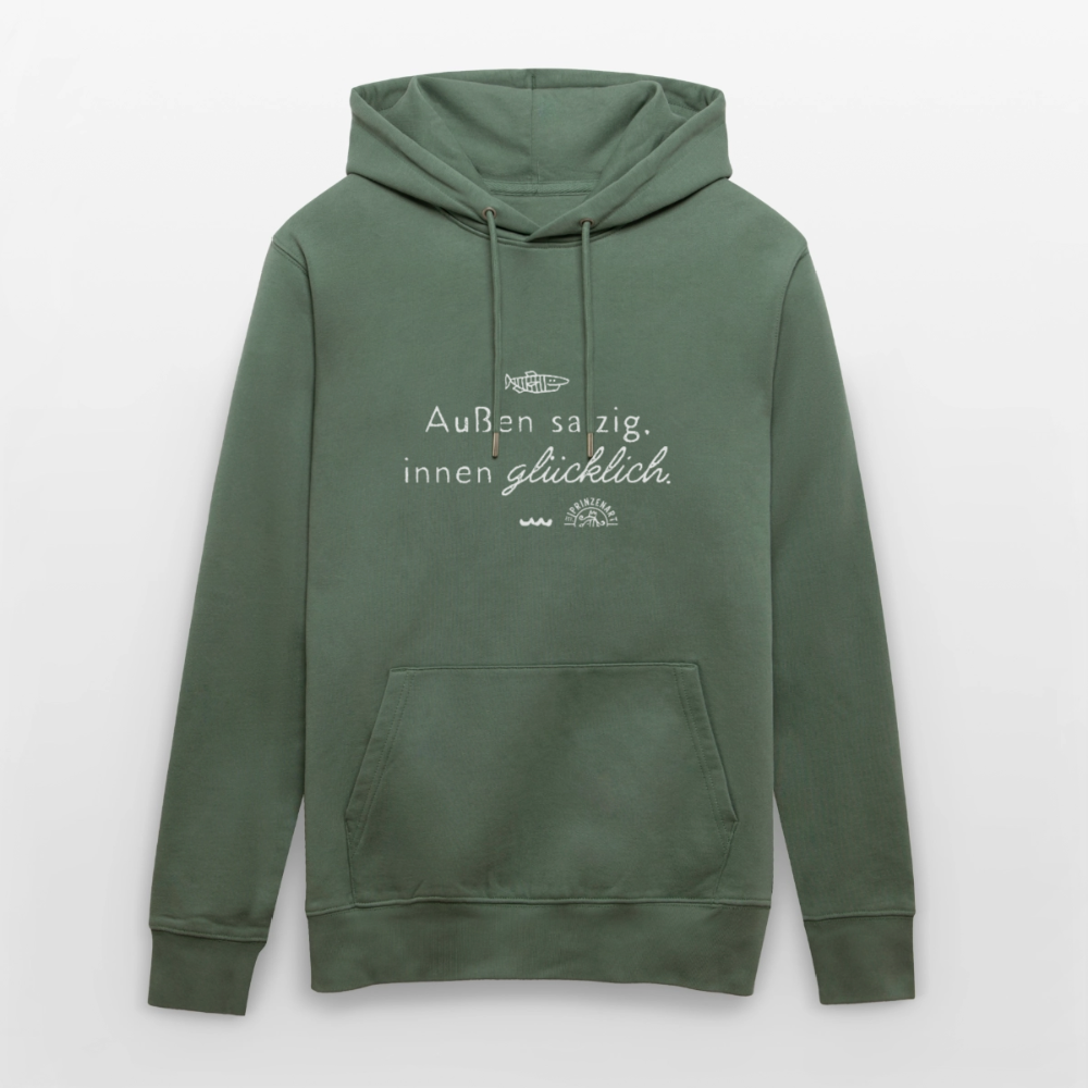 Außen salzig, innen glücklich – Unisex Bio-Hoodie CRUISER - Tanngrün