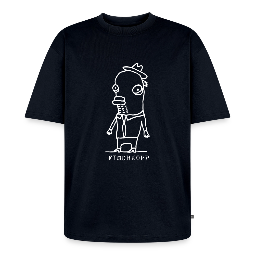 Fischkopp – Maritimes Unisex Premium Oversized Bio T-Shirt - Navy