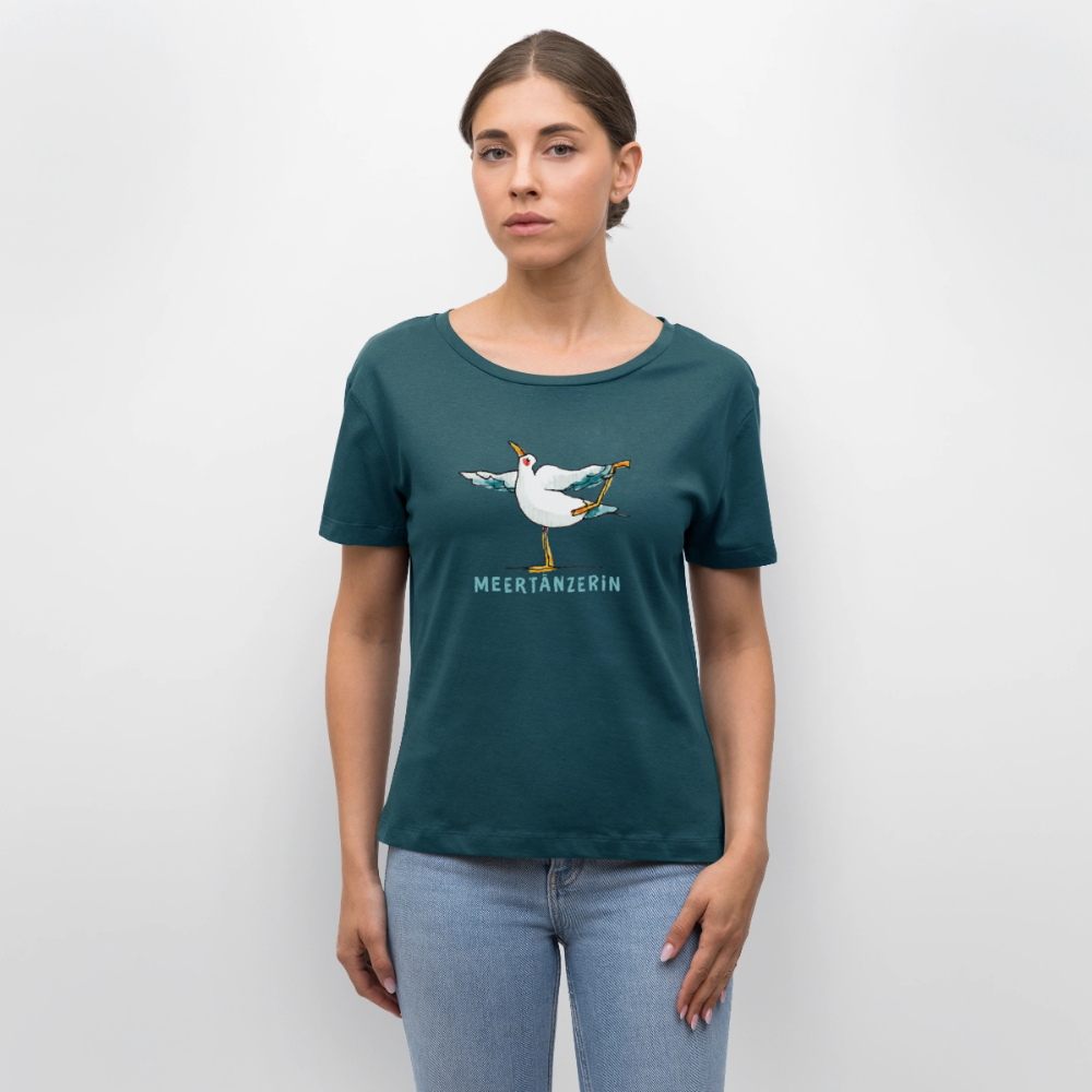 Frauen Bio-T-Shirt – Meertänzerin - Dunkles Petrol