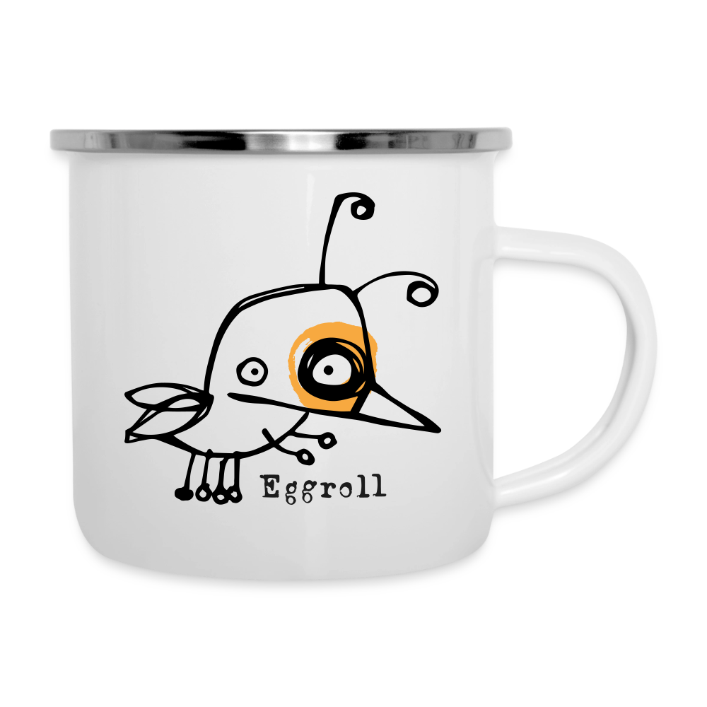 Smutjez, Egg Roll – Maritime Emaille-Tasse für Freigeister - Weiß