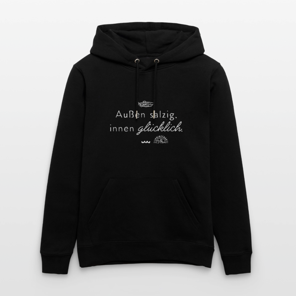 Außen salzig, innen glücklich – Unisex Bio-Hoodie CRUISER - Schwarz