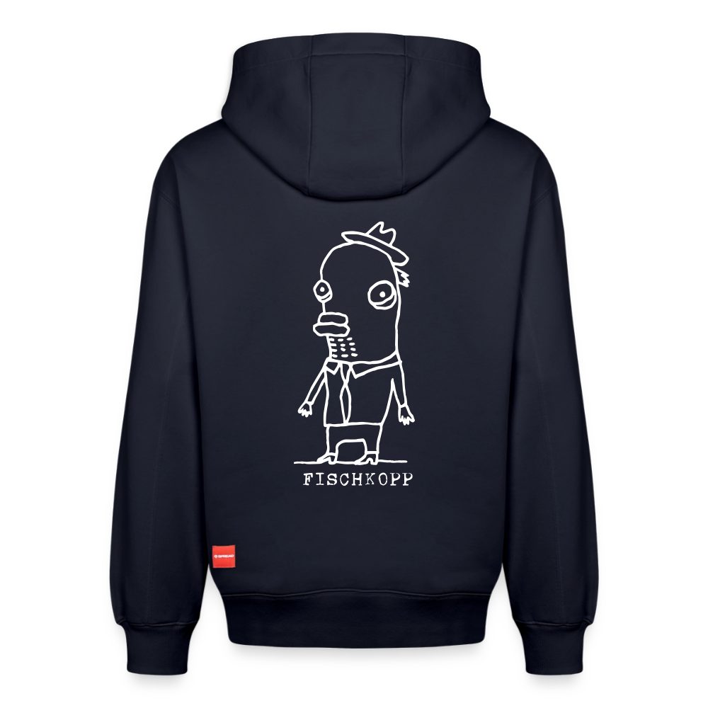 Unisex relaxed organic hoodie – Fischkopp - Navy