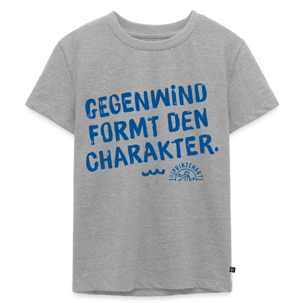KINDER T-SHIRT – GEGENWIND FORMT DEN CHARAKTER - Grau meliert