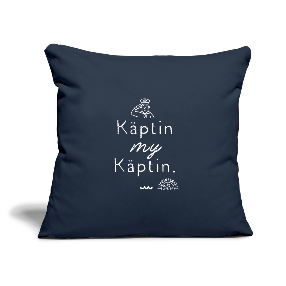Käptin My Käptin. Maritimer Sofakissenbezug - Navy
