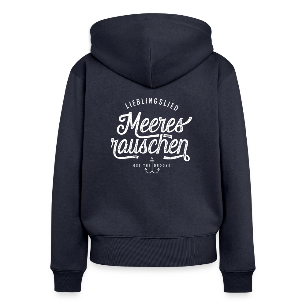 Frauen  Kapuzenjacke – Lieblingslied Meeresrauschen - Navy