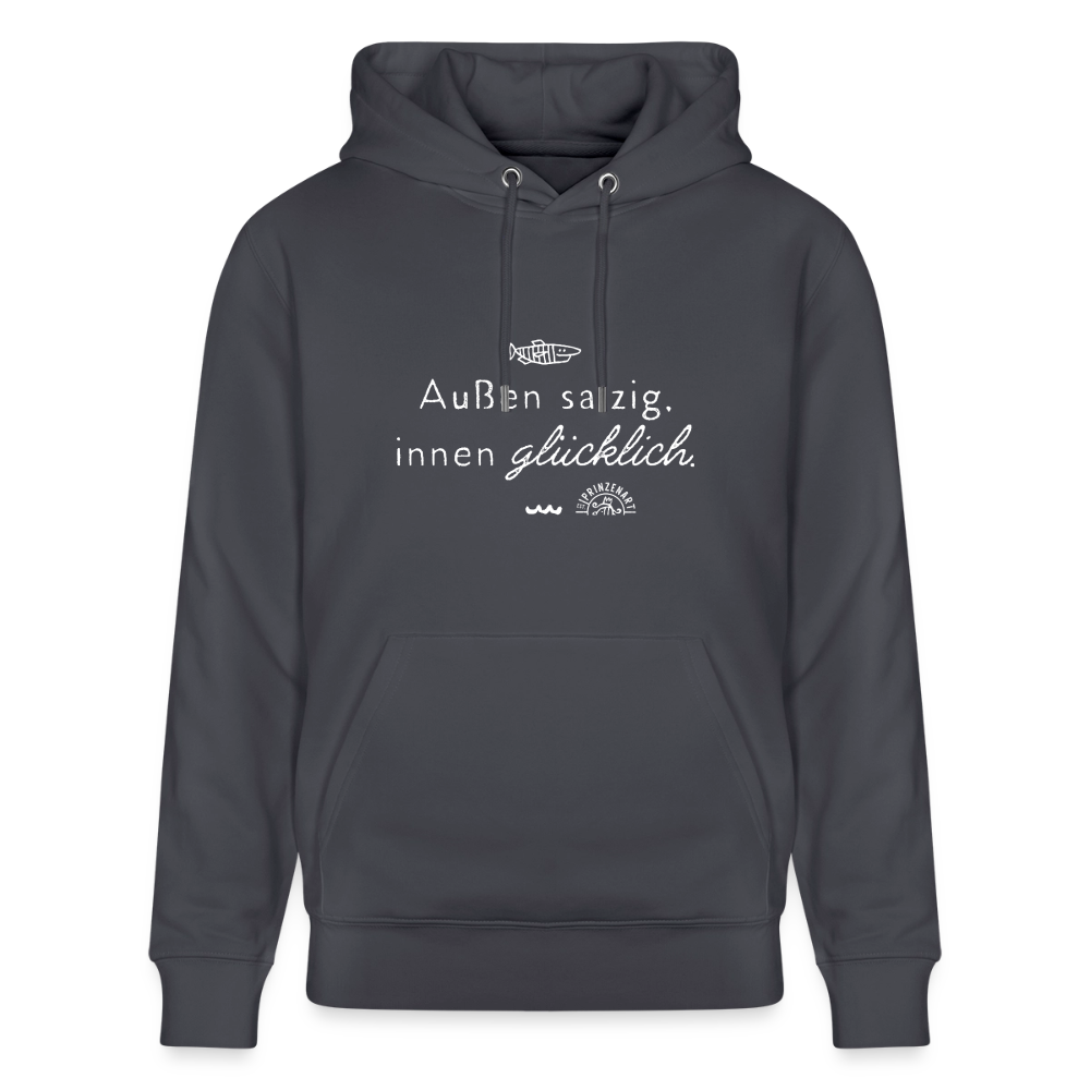 Außen salzig, innen glücklich – Unisex Bio-Hoodie CRUISER - Indigoblau