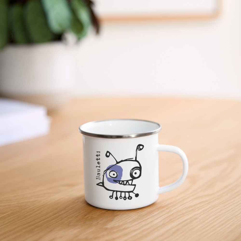 Smutjez, Bauletti – Maritime Emaille-Tasse für Freigeister - Weiß
