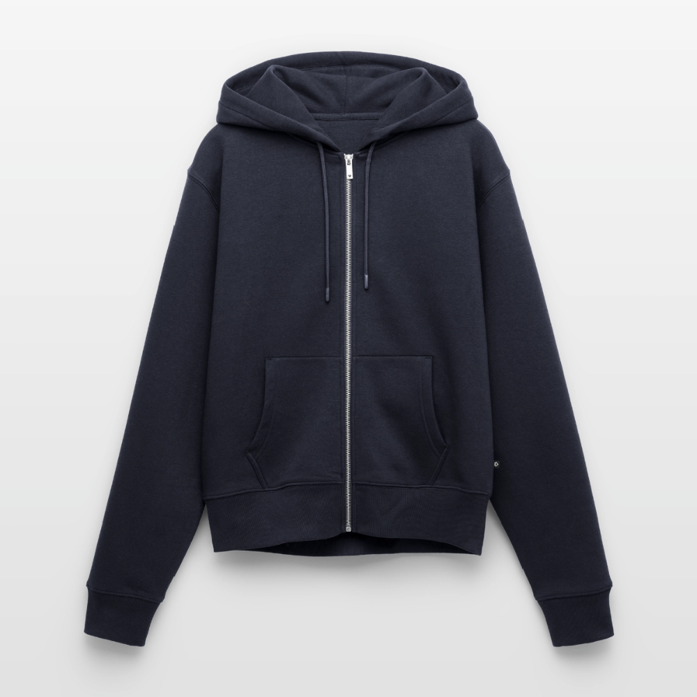 Lieblingslied Meeresrauschen. Maritime Frauen Premium Kapuzenjacke für Meerliebhaber. - Navy