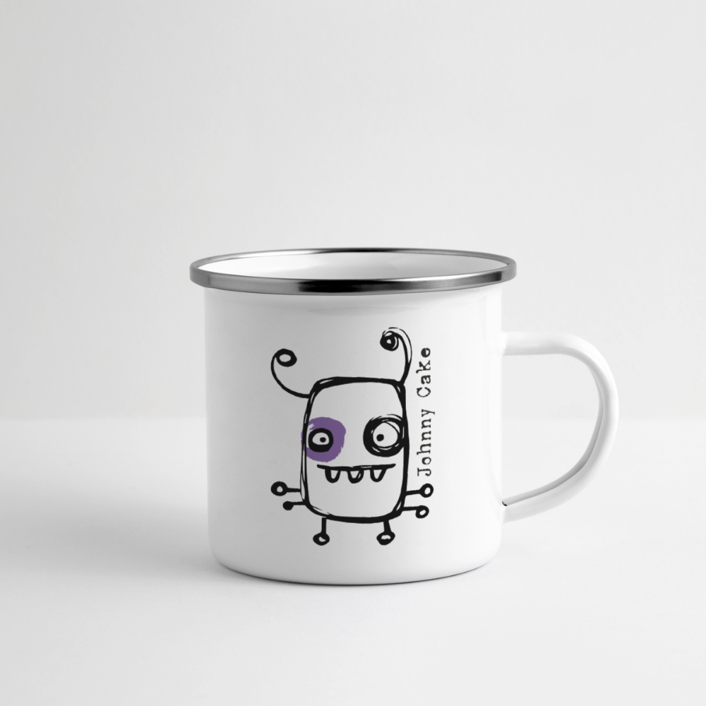 Smutjez, Johnny Cake – Maritime Emaille-Tasse für Freigeister - Weiß