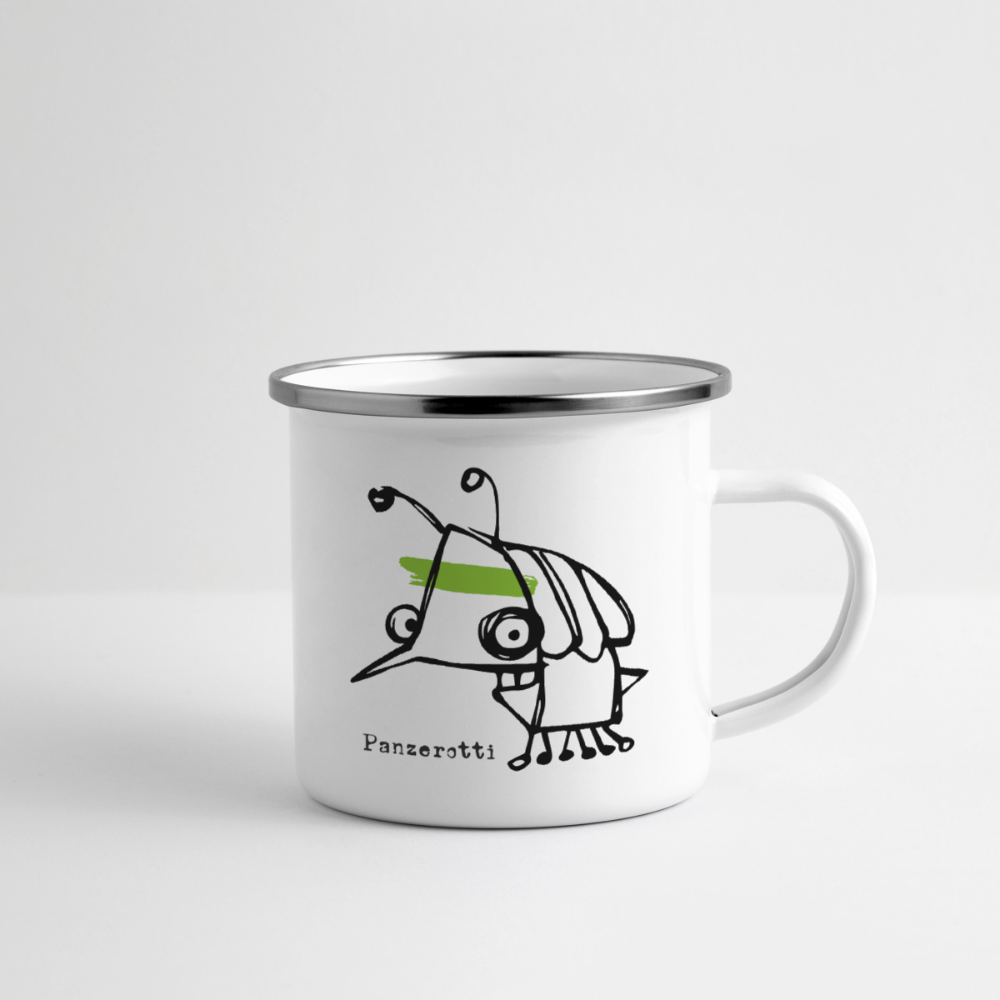 Smutjez, Panzerotti – Maritime Emaille-Tasse für Freigeister - Weiß