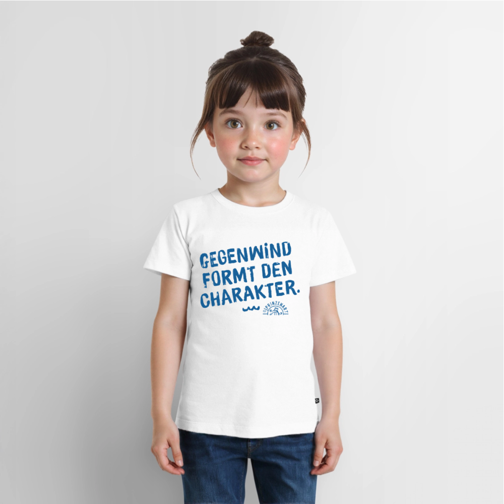 KINDER T-SHIRT – GEGENWIND FORMT DEN CHARAKTER - Weiß