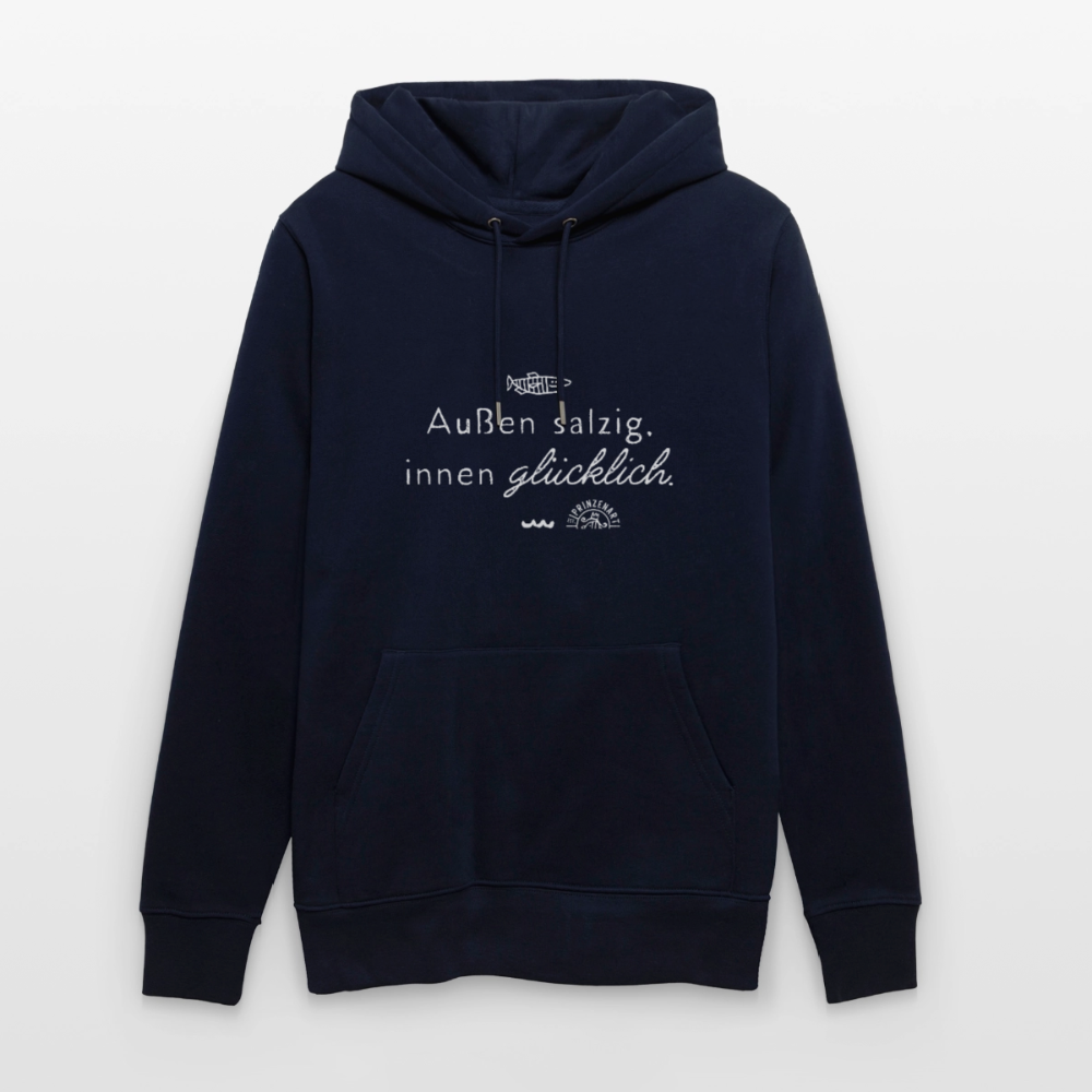 Außen salzig, innen glücklich – Unisex Bio-Hoodie CRUISER - Navy