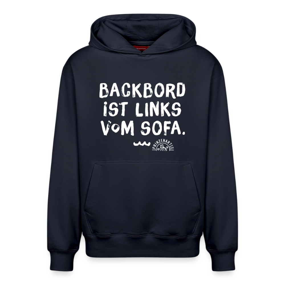 Oversized Heavyweight Unisex Hoodie – Backbord - Navy