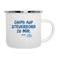 Steuerbord – Maritime Emaille-Tasse für Meerliebhaber - Weiß