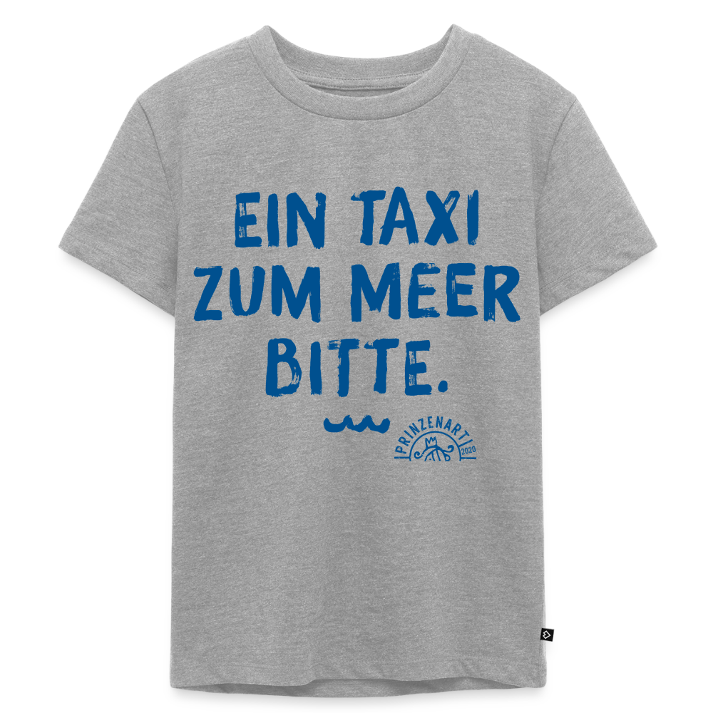 KINDER T-SHIRT – EIN TAXI ZUM MEER BITTE - Grau meliert