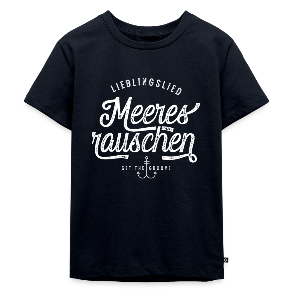 Lieblingslied Meeresrauschen. Maritimes Premium Kinder-T-Shirt - Navy