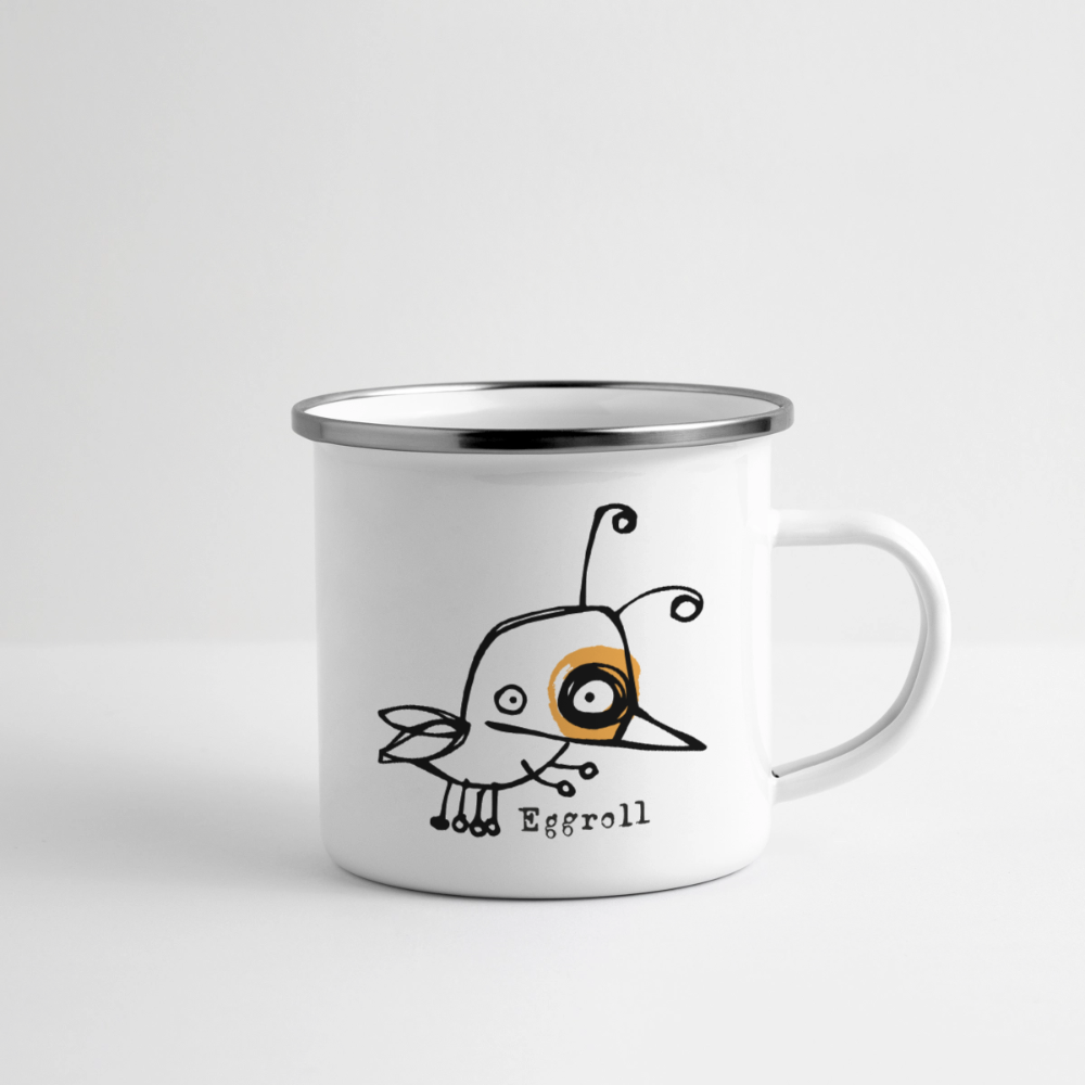 Smutjez, Egg Roll – Maritime Emaille-Tasse für Freigeister - Weiß