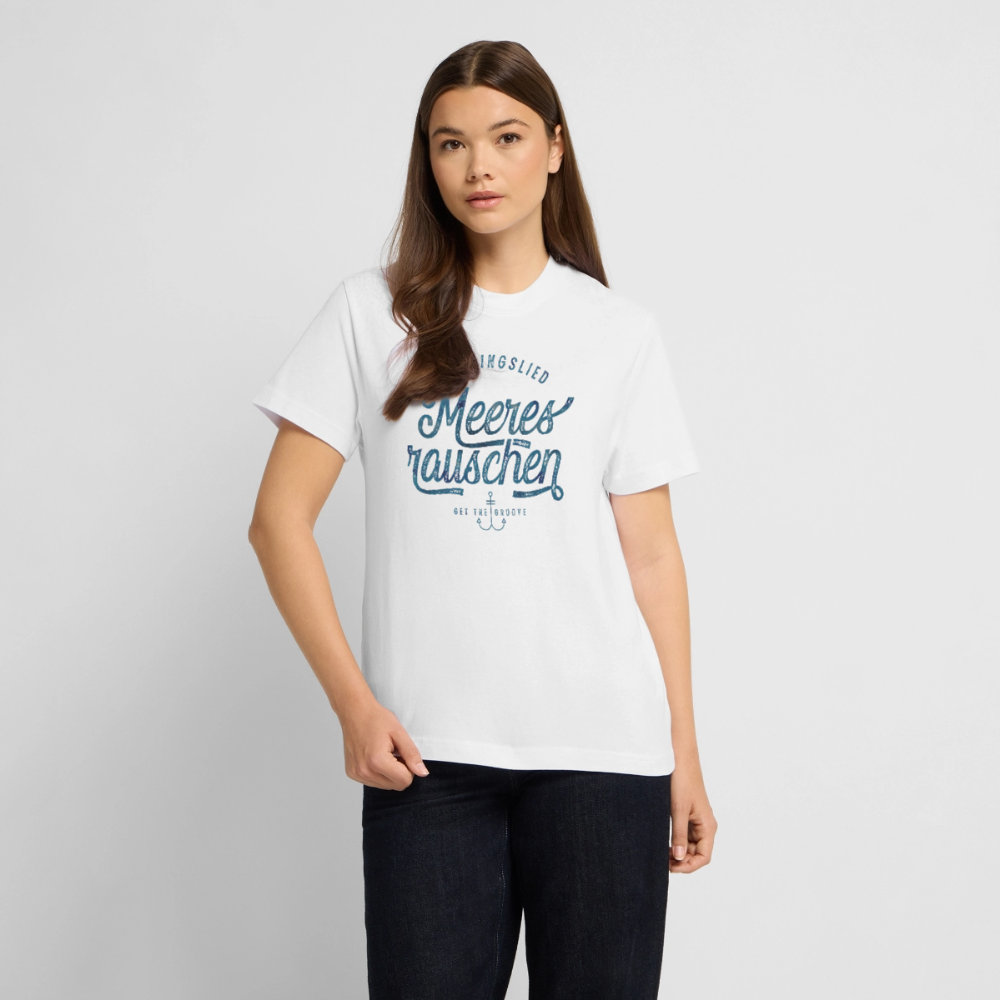 RELAXED FIT Unisex Organic T-Shirt – Lieblingslied Meeresrauschen - Weiß