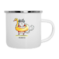 Meerkatze – Emaille-Tasse für alle, die im Herzen im Wasser sind - Weiß