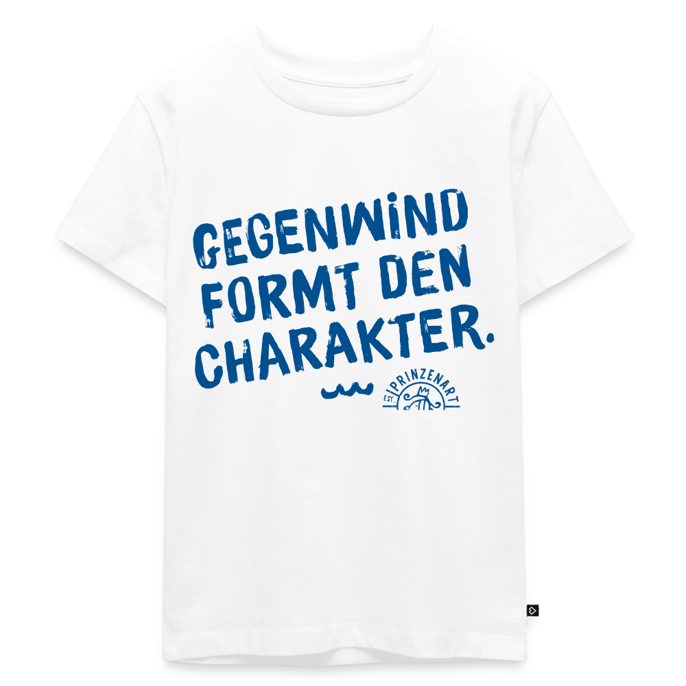 KINDER T-SHIRT – GEGENWIND FORMT DEN CHARAKTER - Weiß
