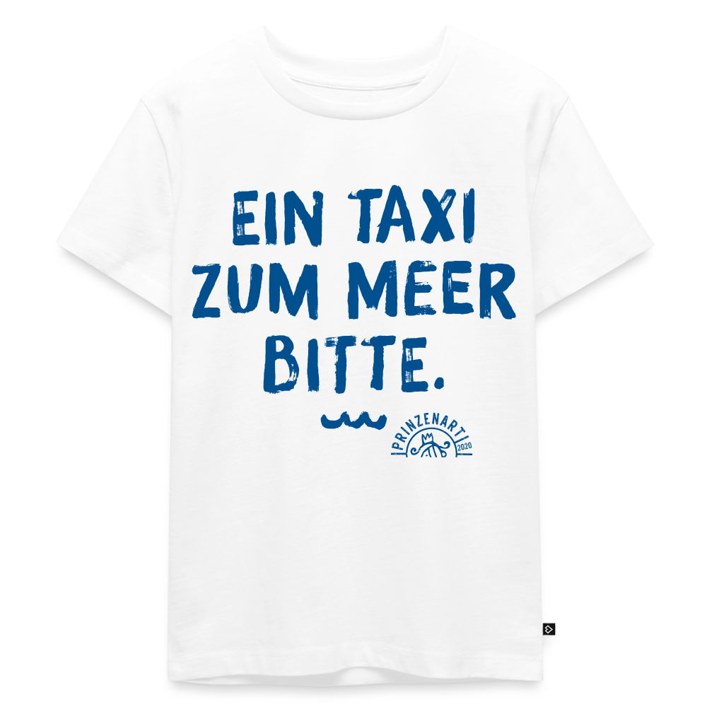 KINDER T-SHIRT – EIN TAXI ZUM MEER BITTE - Weiß