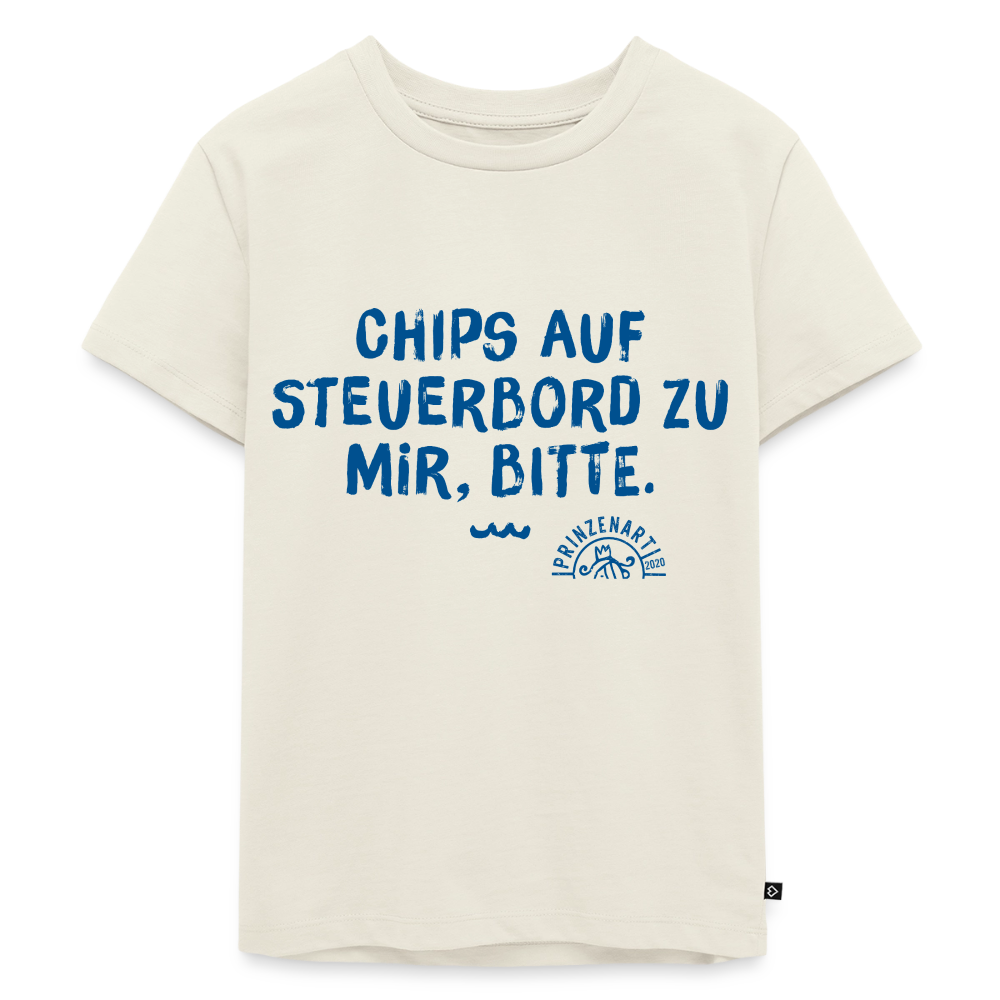 KINDER T-SHIRT – CHIPS AUF STEUERBORD ZU MIR - Naturweiß