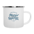 Lieblingslied Meeresrauschen – Maritime Emaille-Tasse für Meerliebhaber - Weiß