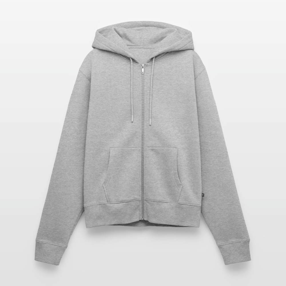 Lieblingslied Meeresrauschen. Maritime Frauen Premium Kapuzenjacke für Meerliebhaber. - Grau meliert