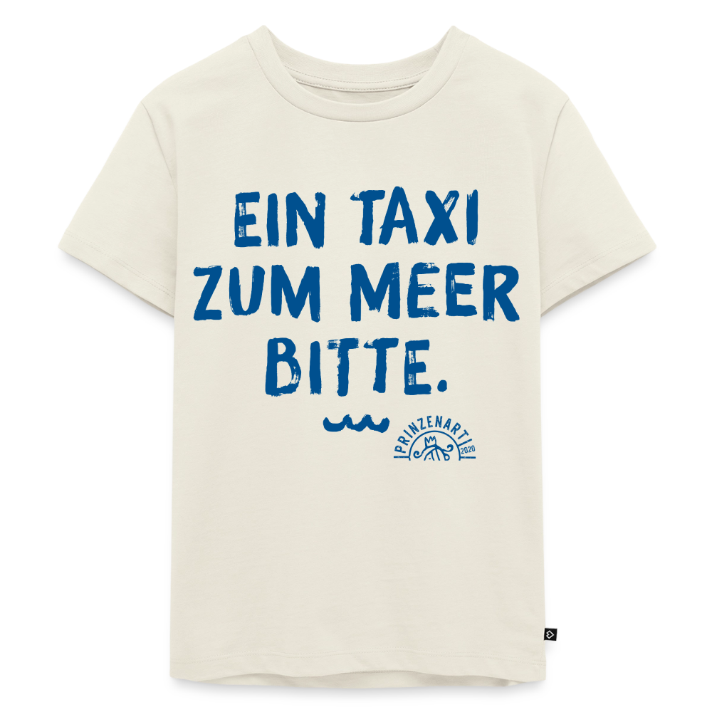 KINDER T-SHIRT – EIN TAXI ZUM MEER BITTE - Naturweiß
