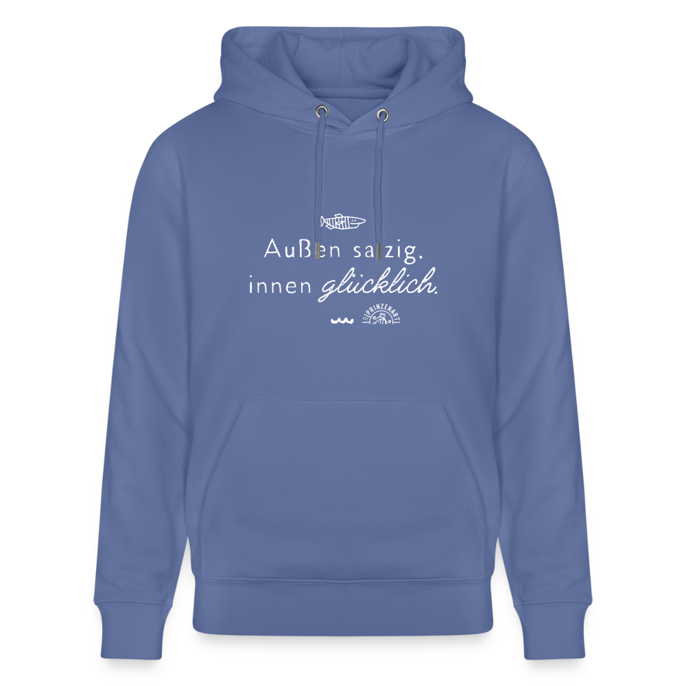 Außen salzig, innen glücklich – Unisex Bio-Hoodie CRUISER - Blau