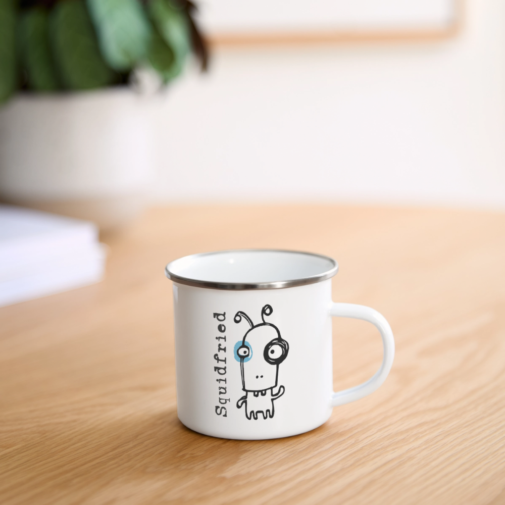 Smutjez, Squidfried – Maritime Emaille-Tasse für Freigeister - Weiß