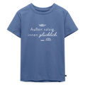 Außen salzig, innen glücklich – Maritimes Premium Kinder-T-Shirt - Taubenblau