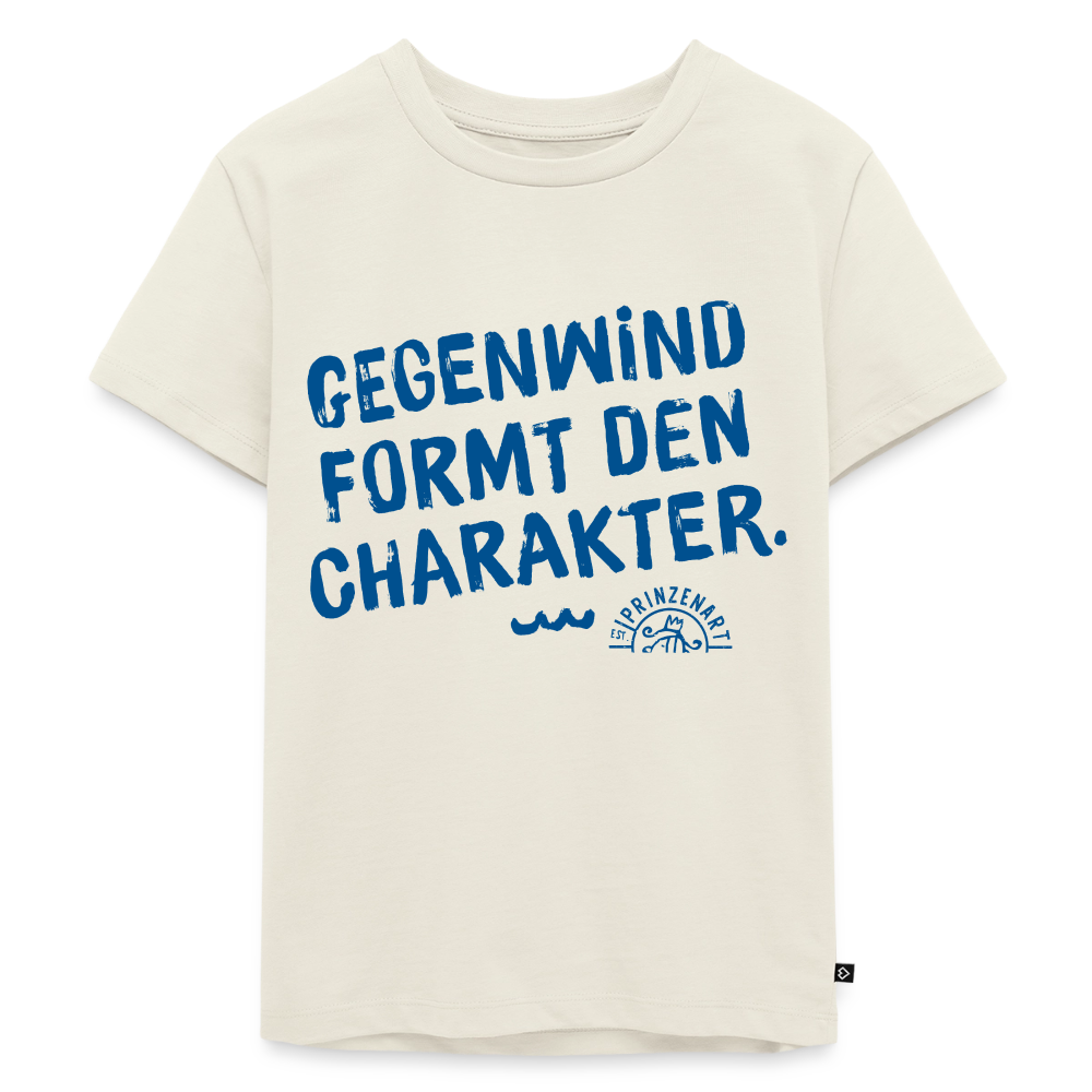KINDER T-SHIRT – GEGENWIND FORMT DEN CHARAKTER - Naturweiß