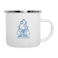 Fischköppe, Hering – Maritime Emaille-Tasse für Meerliebhaber - Weiß