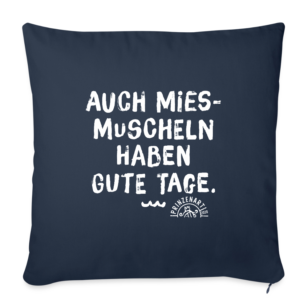 Auch Miesmuscheln haben gute Tage – Maritimer Sofakissenbezug - Navy
