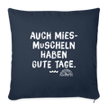 Auch Miesmuscheln haben gute Tage – Maritimer Sofakissenbezug - Navy