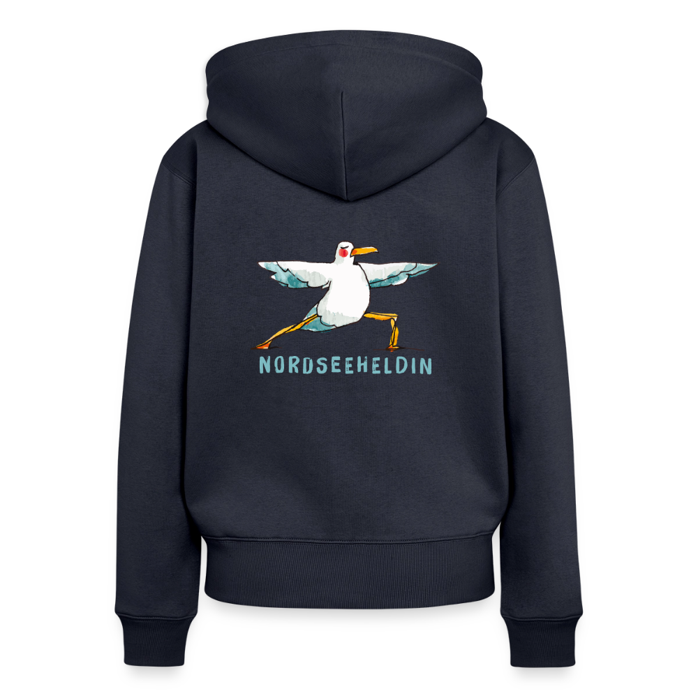 Frauen Premium Kapuzenjacke – Nordseeheldin - Navy