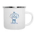 Küstenjung – Maritime Emaille-Tasse für Meerliebhaber - Weiß
