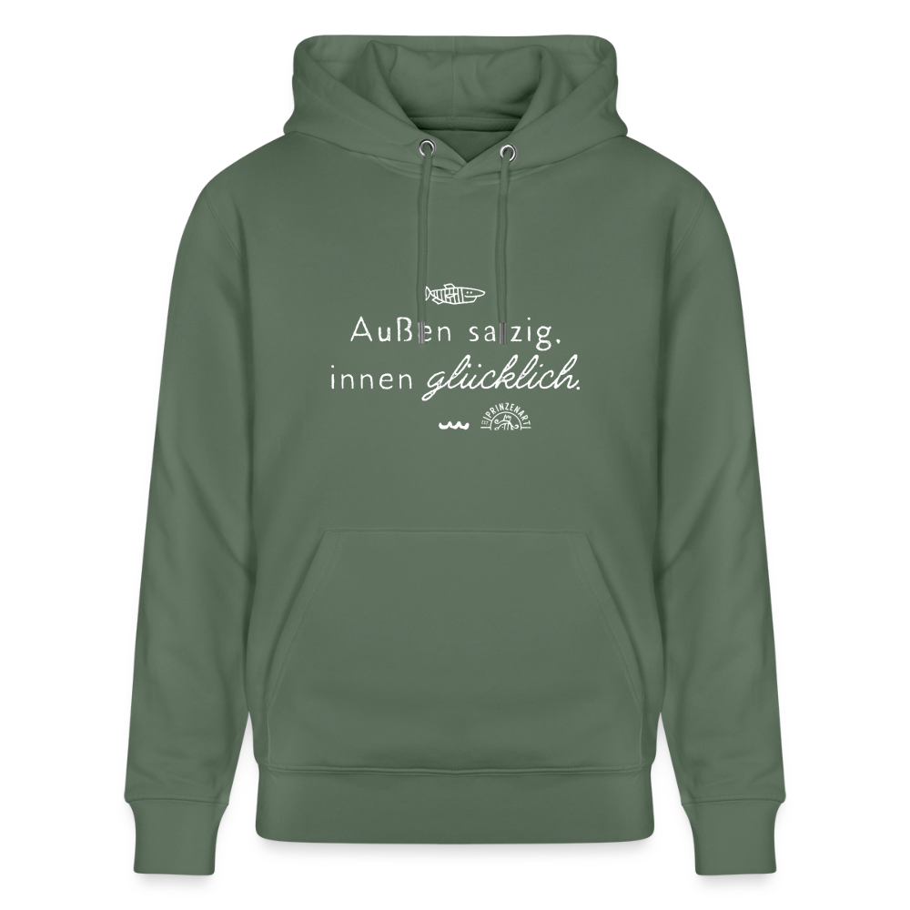 Außen salzig, innen glücklich – Unisex Bio-Hoodie CRUISER - Tanngrün