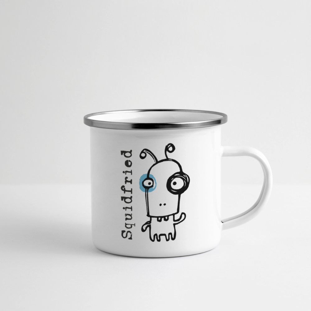 Smutjez, Squidfried – Maritime Emaille-Tasse für Freigeister - Weiß