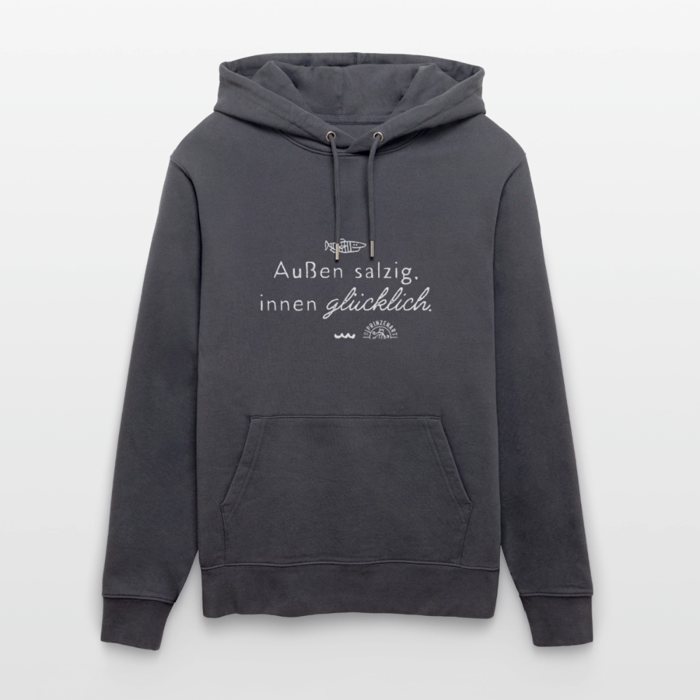 Außen salzig, innen glücklich – Unisex Bio-Hoodie CRUISER - Indigoblau