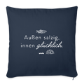 Außen salzig, innen glücklich. Maritimer Sofakissenbezug - Navy