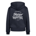 Lieblingslied Meeresrauschen. Maritime Frauen Premium Kapuzenjacke für Meerliebhaber. - Navy