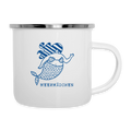 Meermädchen – Maritime Emaille-Tasse für Meerliebhaberinnen - Weiß