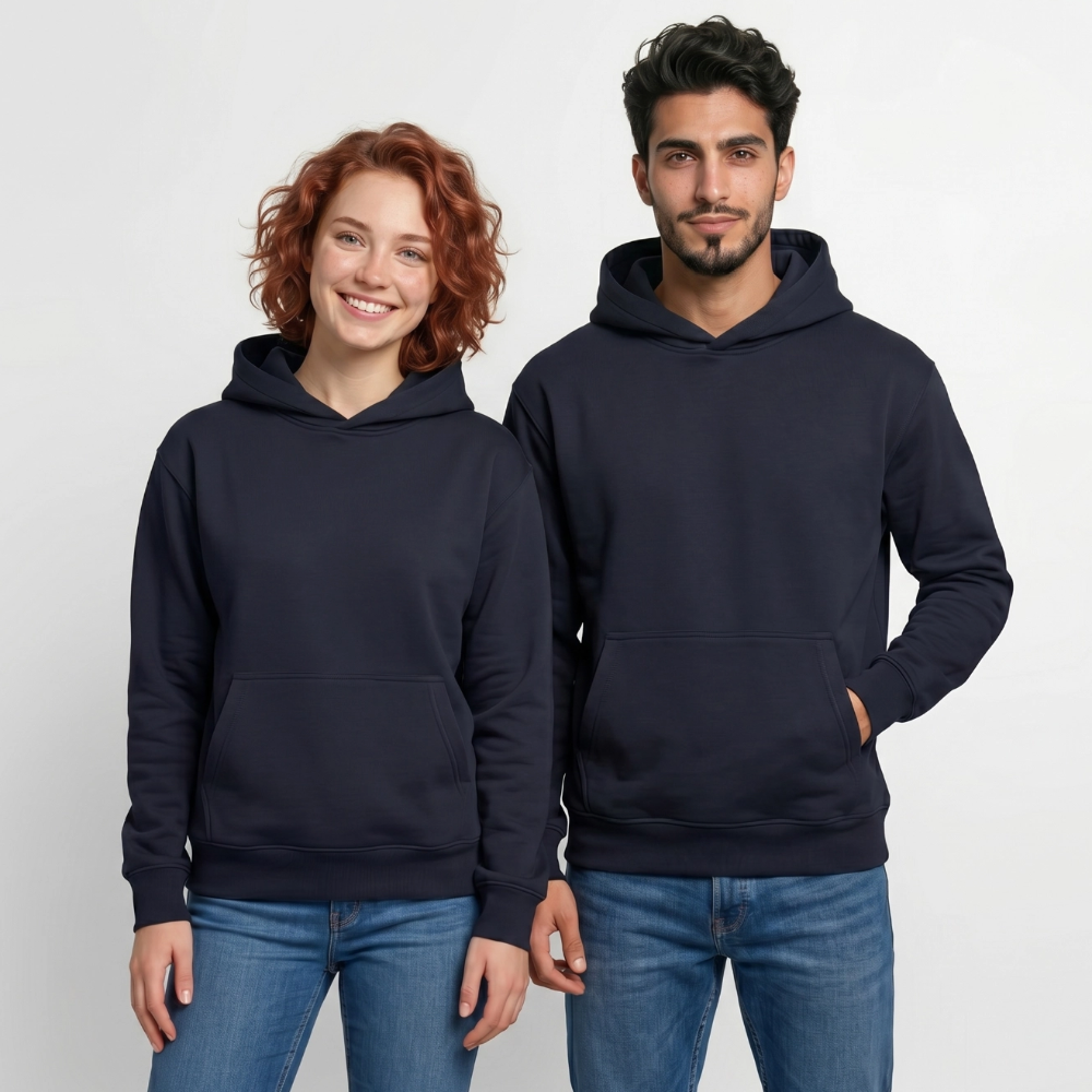 Unisex relaxed organic hoodie – Fischkopp - Navy