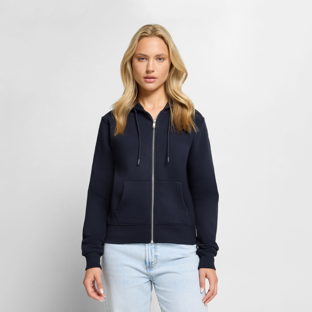 Lieblingslied Meeresrauschen. Maritime Frauen Premium Kapuzenjacke für Meerliebhaber. - Navy