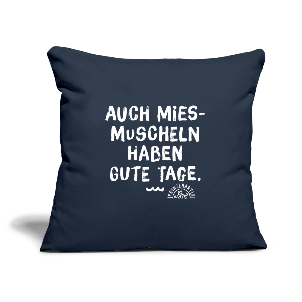 Auch Miesmuscheln haben gute Tage – Maritimer Sofakissenbezug - Navy