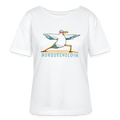 Yogamöwen Nordseeheldin – Maritimes Frauen Bio-T-Shirt - Weiß